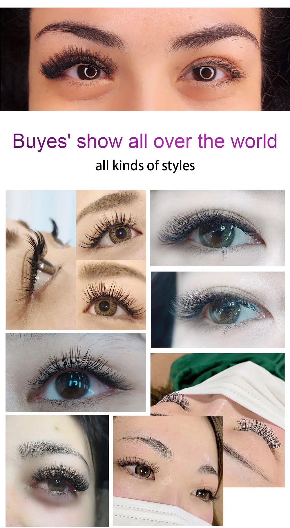NAGARAKU Classic Eyelash Extension All Size Faux Mink Individual False lash Natural Soft Lashes Cils Makeup C D