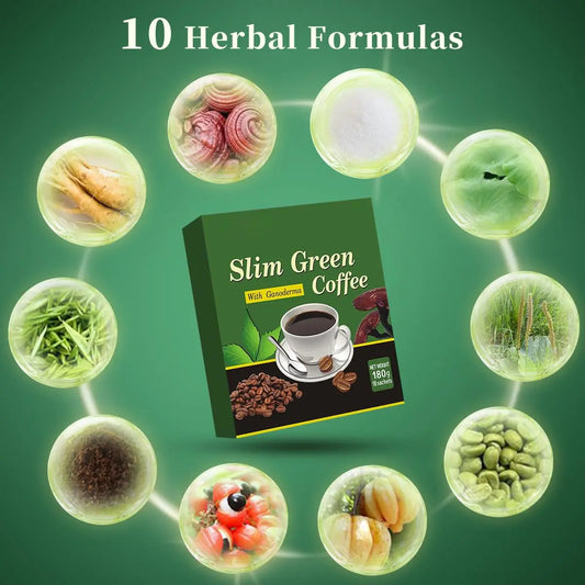 18 Pcs/Box Premium Slim Green Coffee For Weight Loss Super Safe Fast Slim Fat Burning Detoxification Control Appetite Products