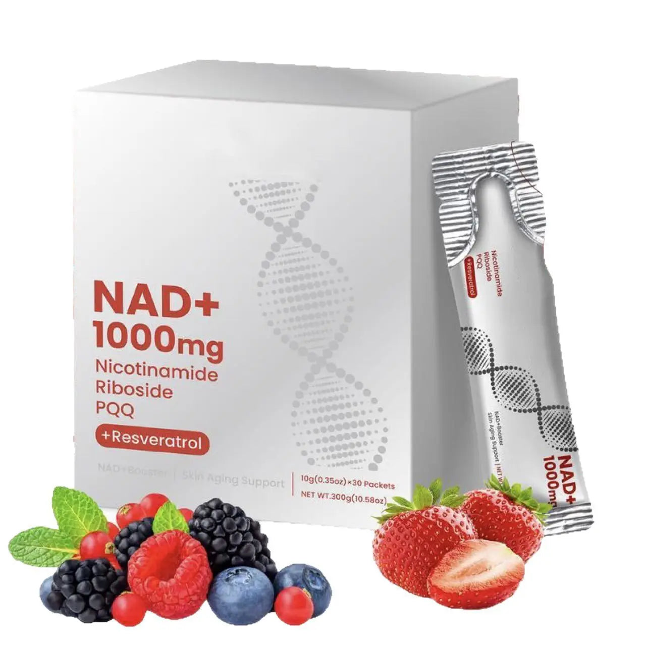 NAD+ Supplement - Nicotinamide Riboside & Resveratrol Liquid 1000mg for Men & Women Cellular Energy Advanced NAD Booster 30 CT