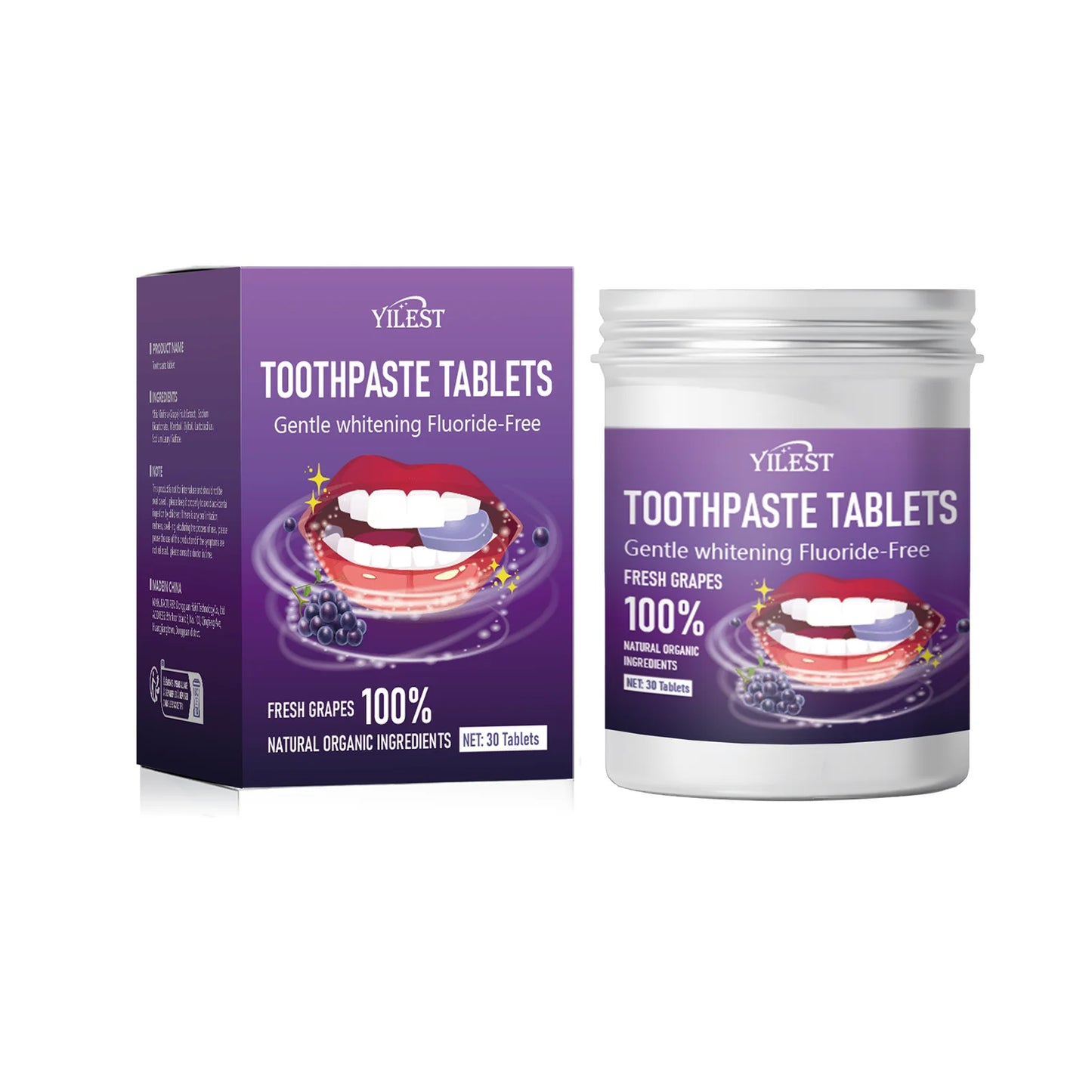 60/30 Tablets Mint Flavors Toothpaste Tablets Improve Bad Breath Remove Smoke Stains Fresh Oral Hygiene Solid Toothpaste Tablet