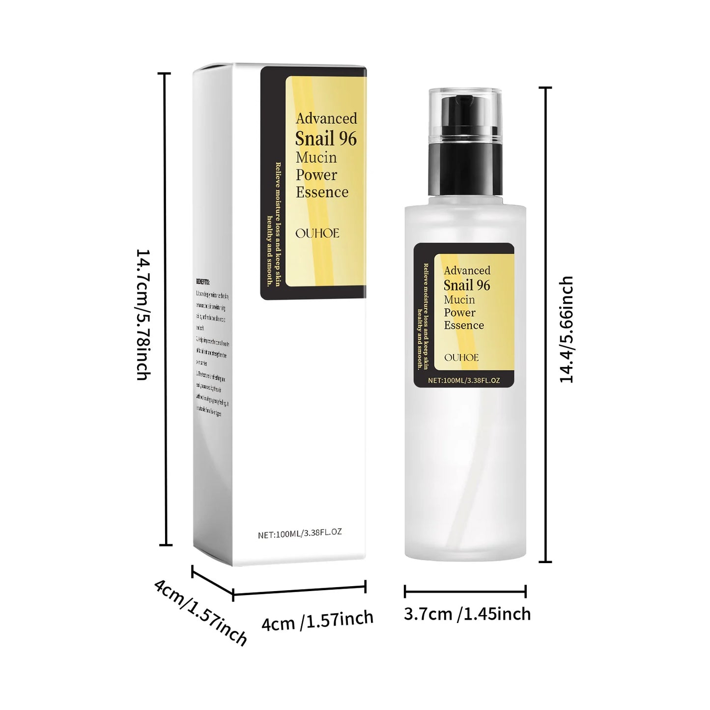 Snail 96 Mucin Power Essence Hydrating Booster Deep Moisture Revitalize Dull Skin Soothing Face Treatment Glow Essence Skin Care