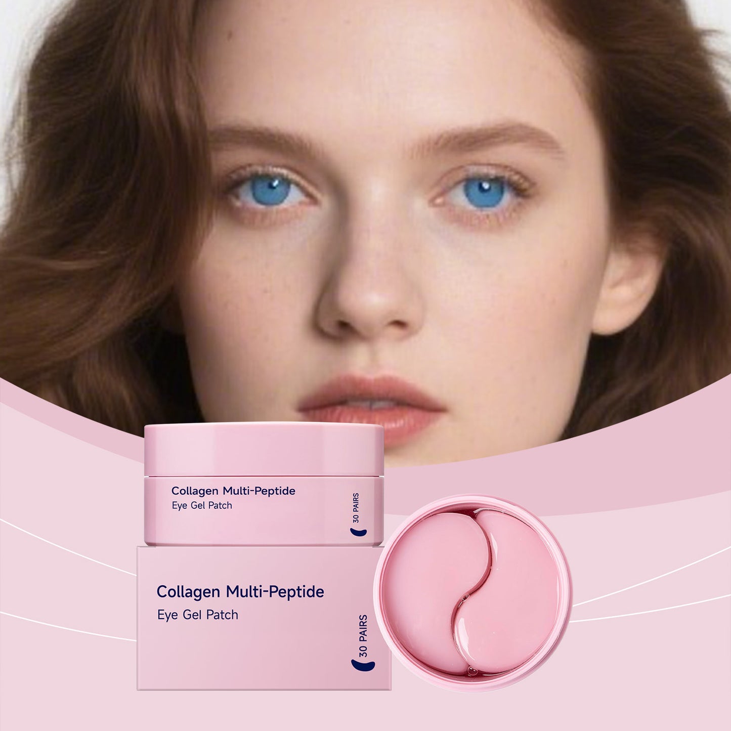 Collagen Multi-peptide Eye Gel Patch Firming Lifting Reduce Wrinkles Fade Fine Lines Anti Dark Circles Moisturizing Eye Patches