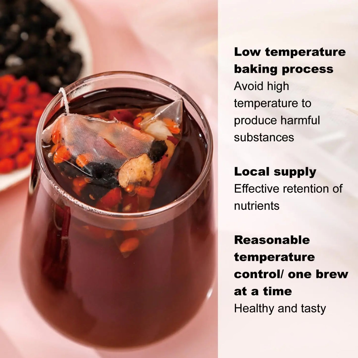 Ginseng Five Treasures Tea Kidney Tea, Natural Chinese Herbal Tea, Kidney Cleanse Detox Tea for Men & Women, 6 Ingredients
