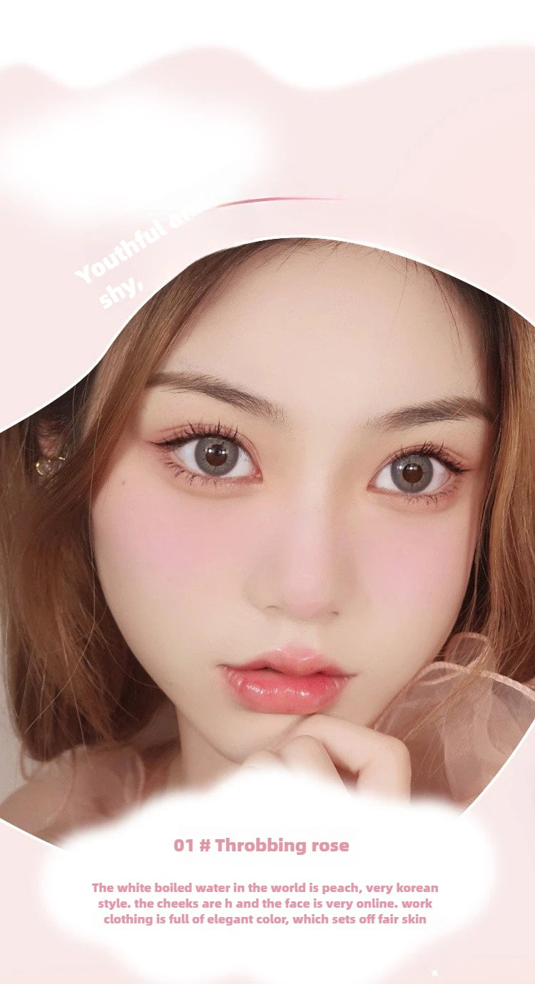 Yunrou Soft Fog Blush Stick - Energetic and Bouncy, Korean Style, Brightening, Dual-Use for Lips and Cheeks