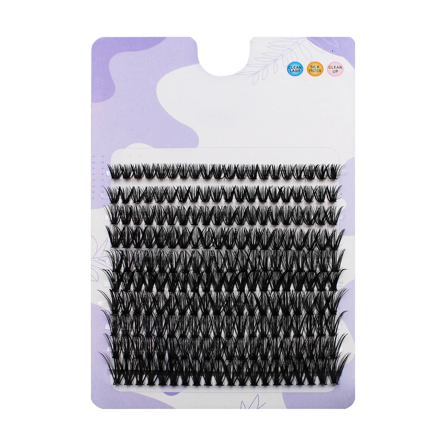 Jiefuxin DIY Lashes Fox Eye Manga False Eyelashes Large Capacity Tapered Thick Segmented Individual Cluster Lash Extensions