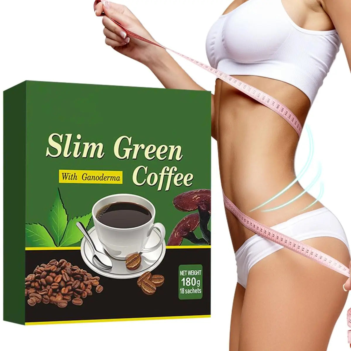 18 Pcs/Box Premium Slim Green Coffee For Weight Loss Super Safe Fast Slim Fat Burning Detoxification Control Appetite Products