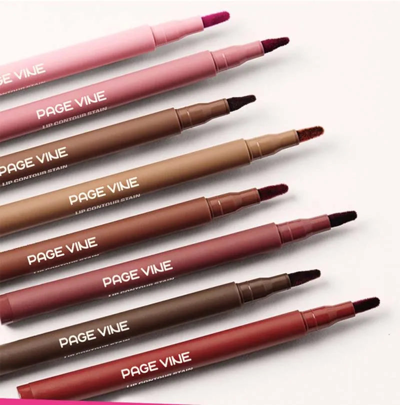 Velvet Brown Lip Liner Pencil Nude Matte Waterproof Non-stick Cup Cherry Red Lip Liner Lip Contour Pen Lipstick Makeup For Woman