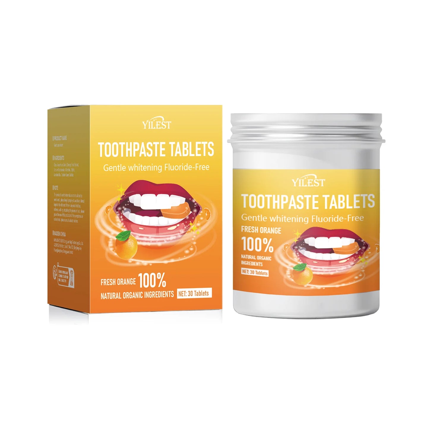 60/30 Tablets Mint Flavors Toothpaste Tablets Improve Bad Breath Remove Smoke Stains Fresh Oral Hygiene Solid Toothpaste Tablet