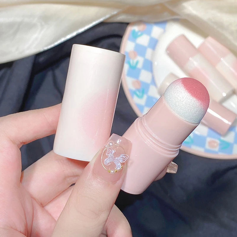 Yunrou Soft Fog Blush Stick - Energetic and Bouncy, Korean Style, Brightening, Dual-Use for Lips and Cheeks