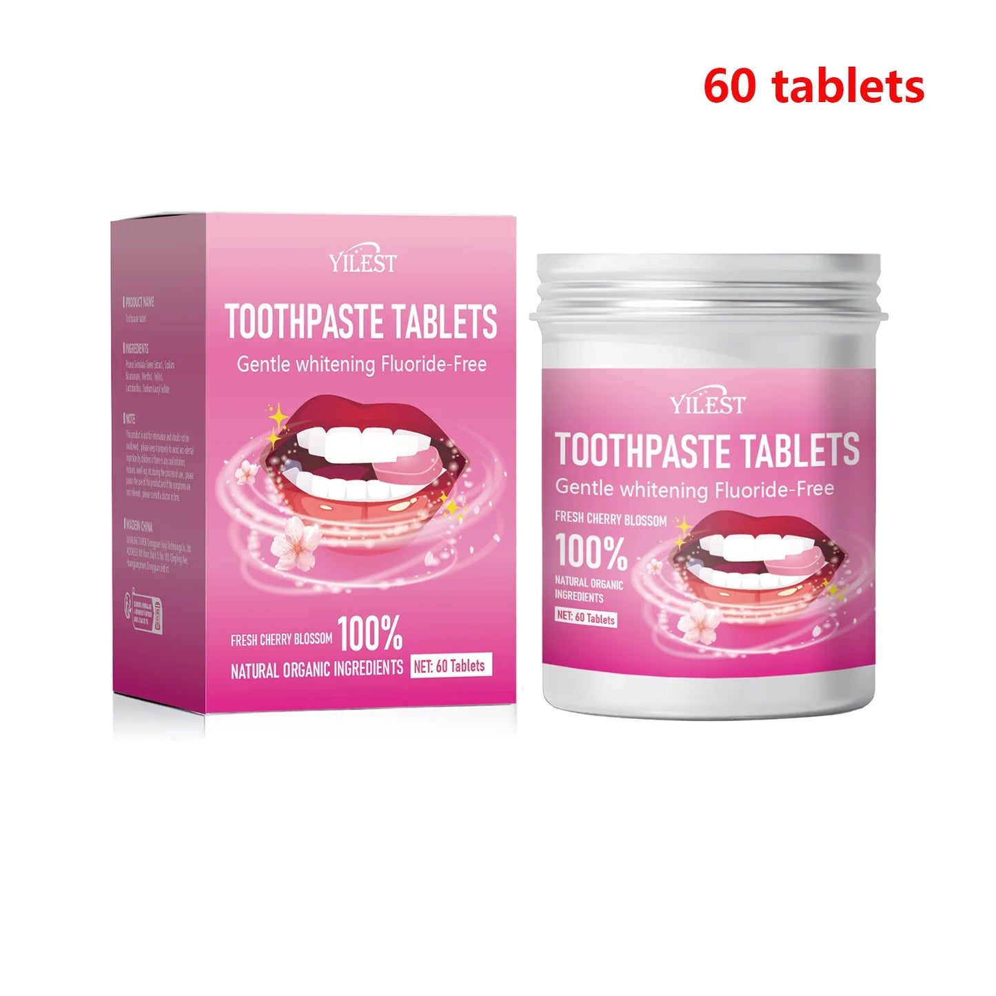60/30 Tablets Mint Flavors Toothpaste Tablets Improve Bad Breath Remove Smoke Stains Fresh Oral Hygiene Solid Toothpaste Tablet
