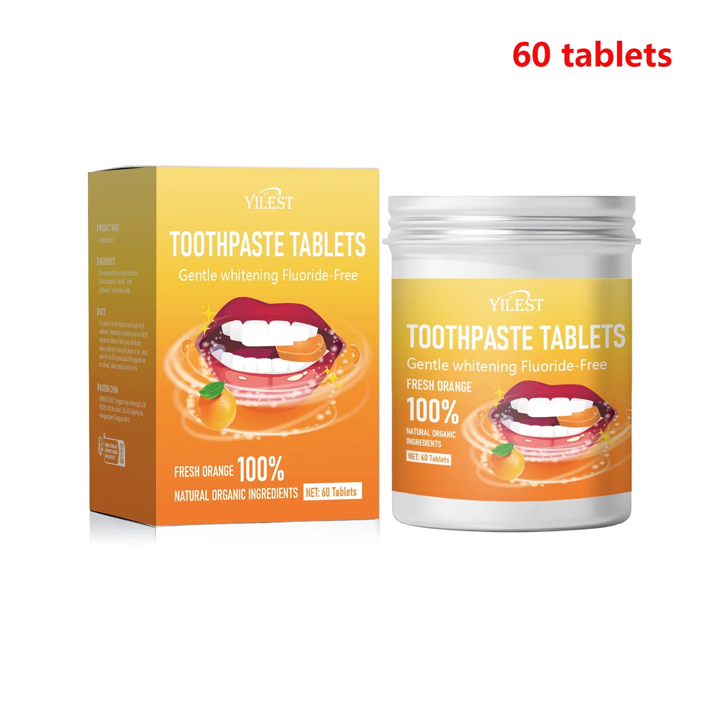 60/30 Tablets Mint Flavors Toothpaste Tablets Improve Bad Breath Remove Smoke Stains Fresh Oral Hygiene Solid Toothpaste Tablet