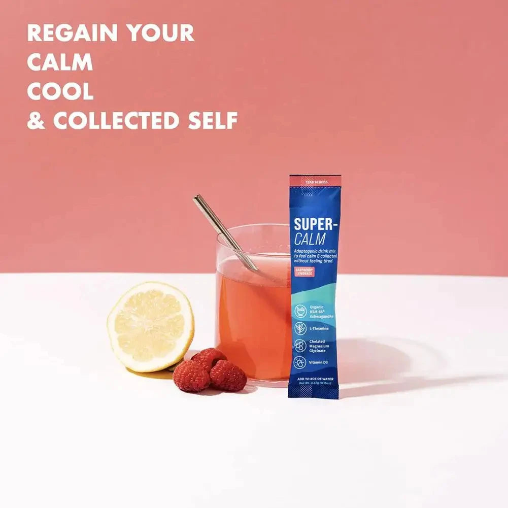 SUPERCALM Powdered Drink Mix Soothe Mind Relieve Anxiety Promote Muscle Recovery Electrolyte Vitamin Supplement for Relaxation