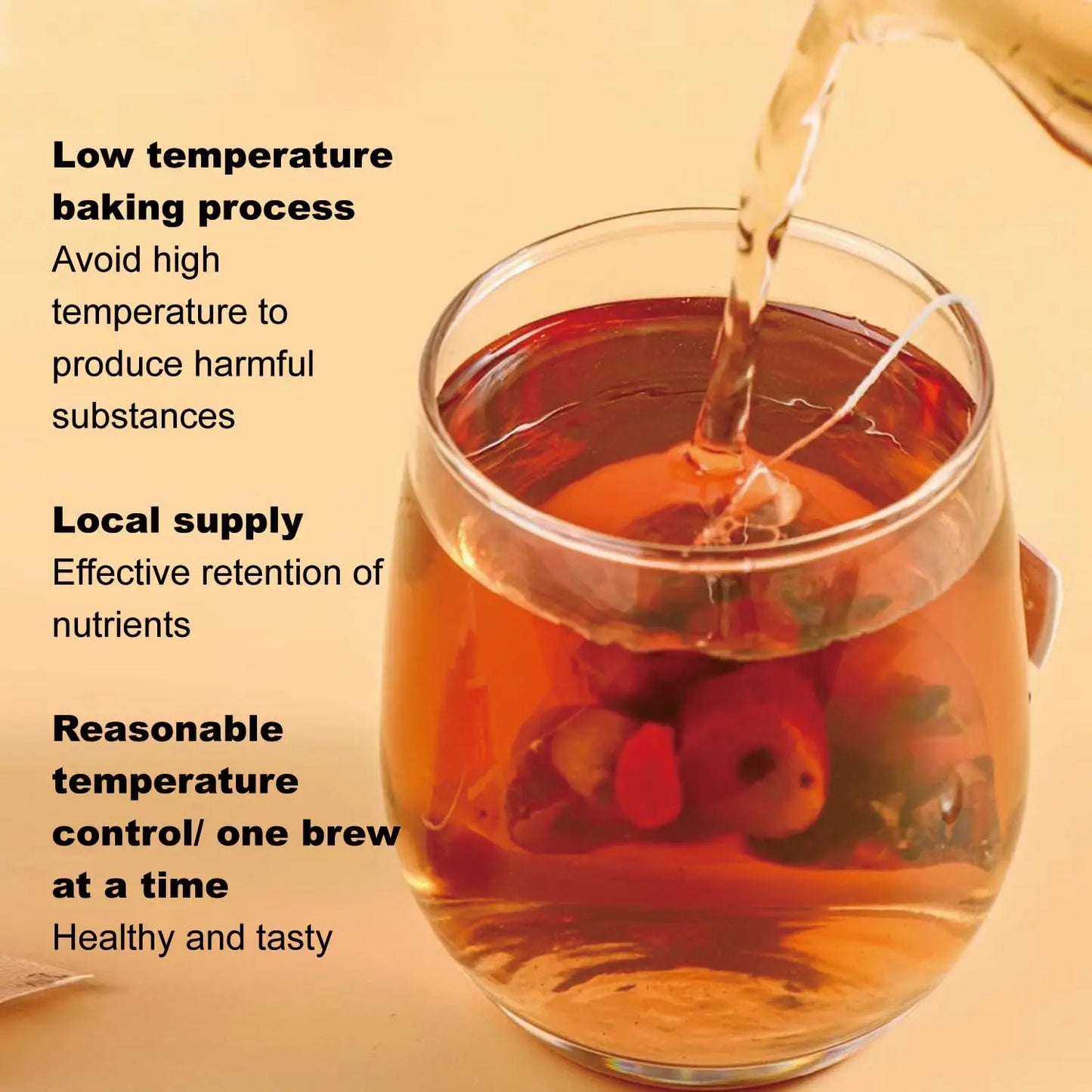 Ginseng Five Treasures Tea Kidney Tea, Natural Chinese Herbal Tea, Kidney Cleanse Detox Tea for Men & Women, 6 Ingredients