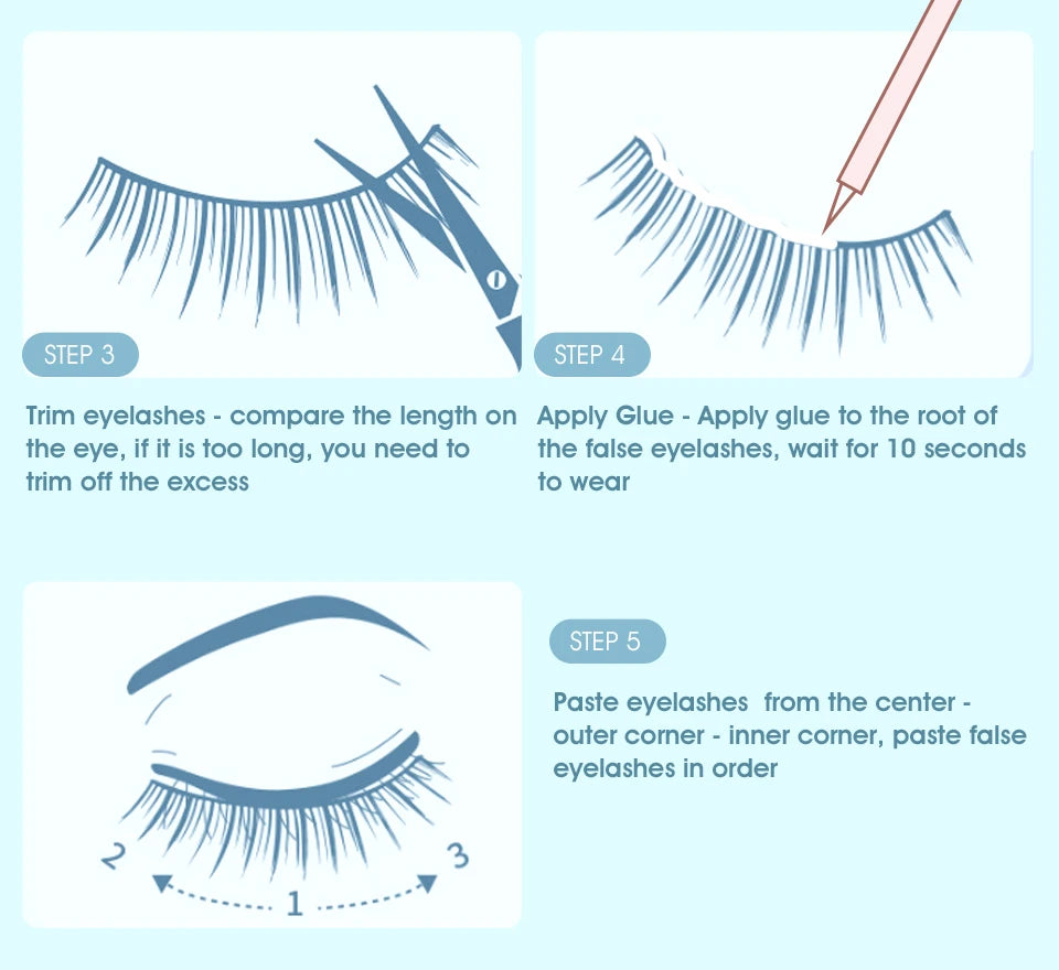 IMAGIC 5ml False Eyelash Extension Glue Waterproof Fast Dry Long Lasting Strong No Irritation Transparent Eyelash Primer Tools