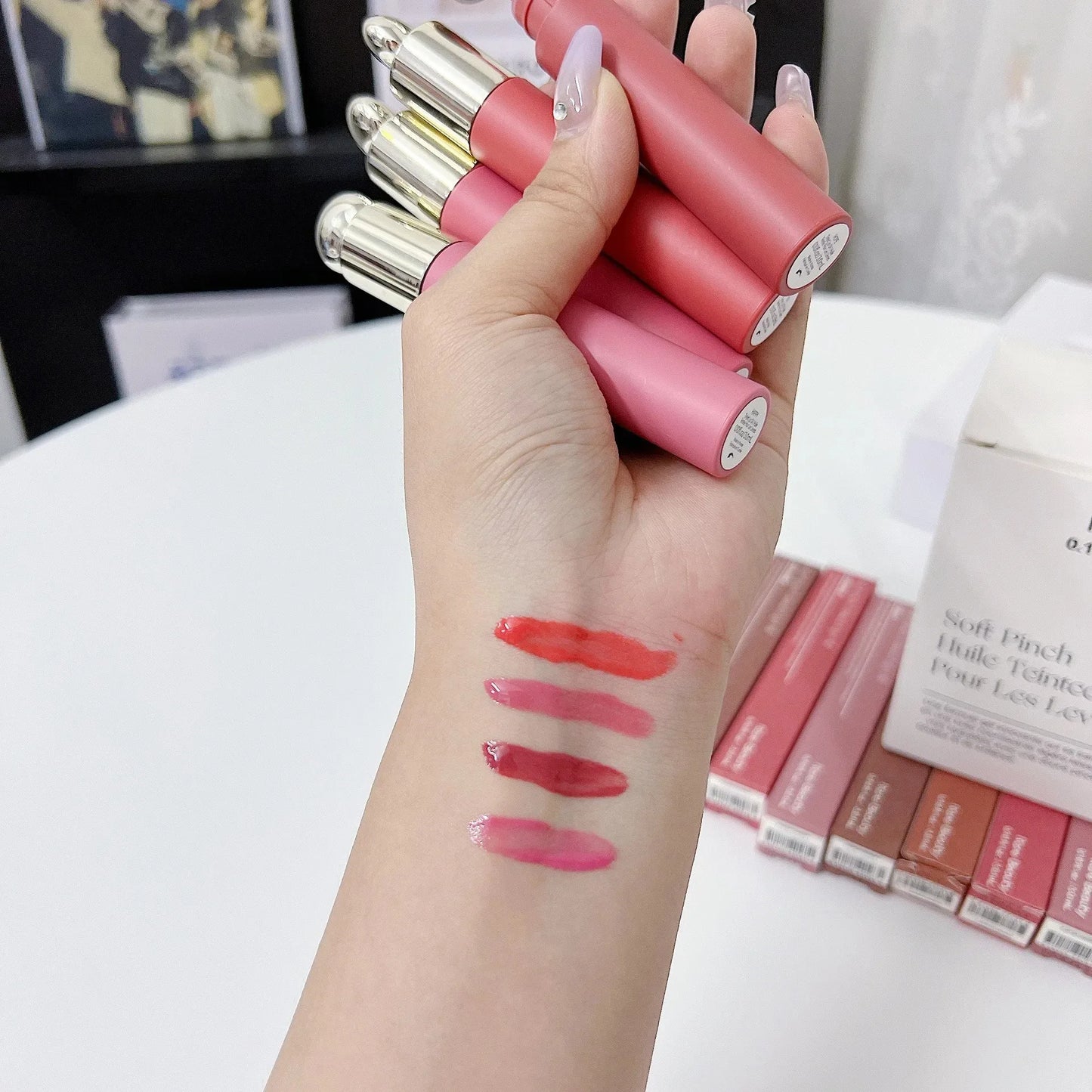 Rare Beauty Lip Gloss Moisturizing and Long-Lasting Lipstick Happy Honesty Hope Serenity Wonder Makeup Lip Gloss With Box