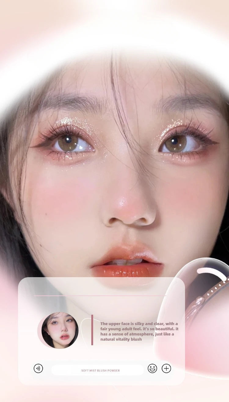 Yunrou Soft Fog Blush Stick - Energetic and Bouncy, Korean Style, Brightening, Dual-Use for Lips and Cheeks