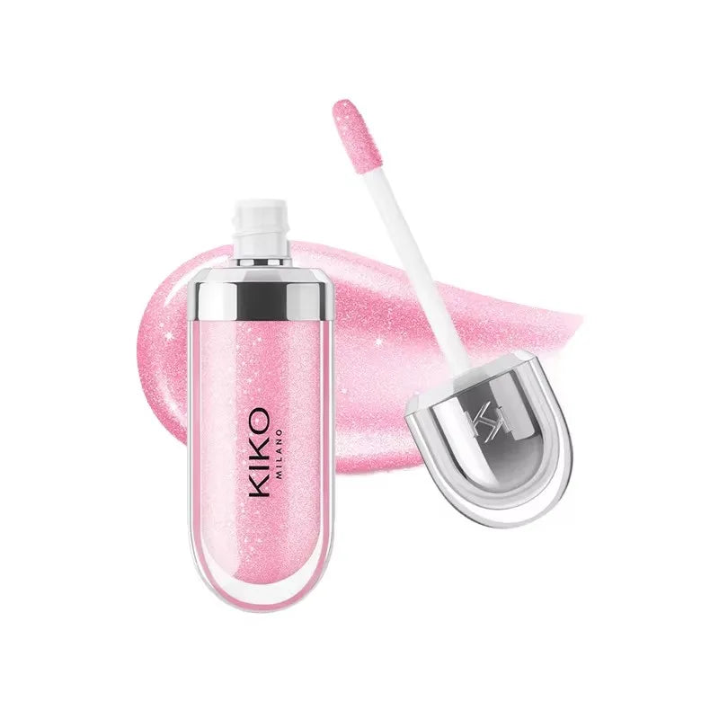 KIKO 3D Liquid Lip Glaze Transparent Lip Gloss Mirror Lipstick Nourishing Glossy Full Lips Not Fading Milk Tea Bean Paste Makeup