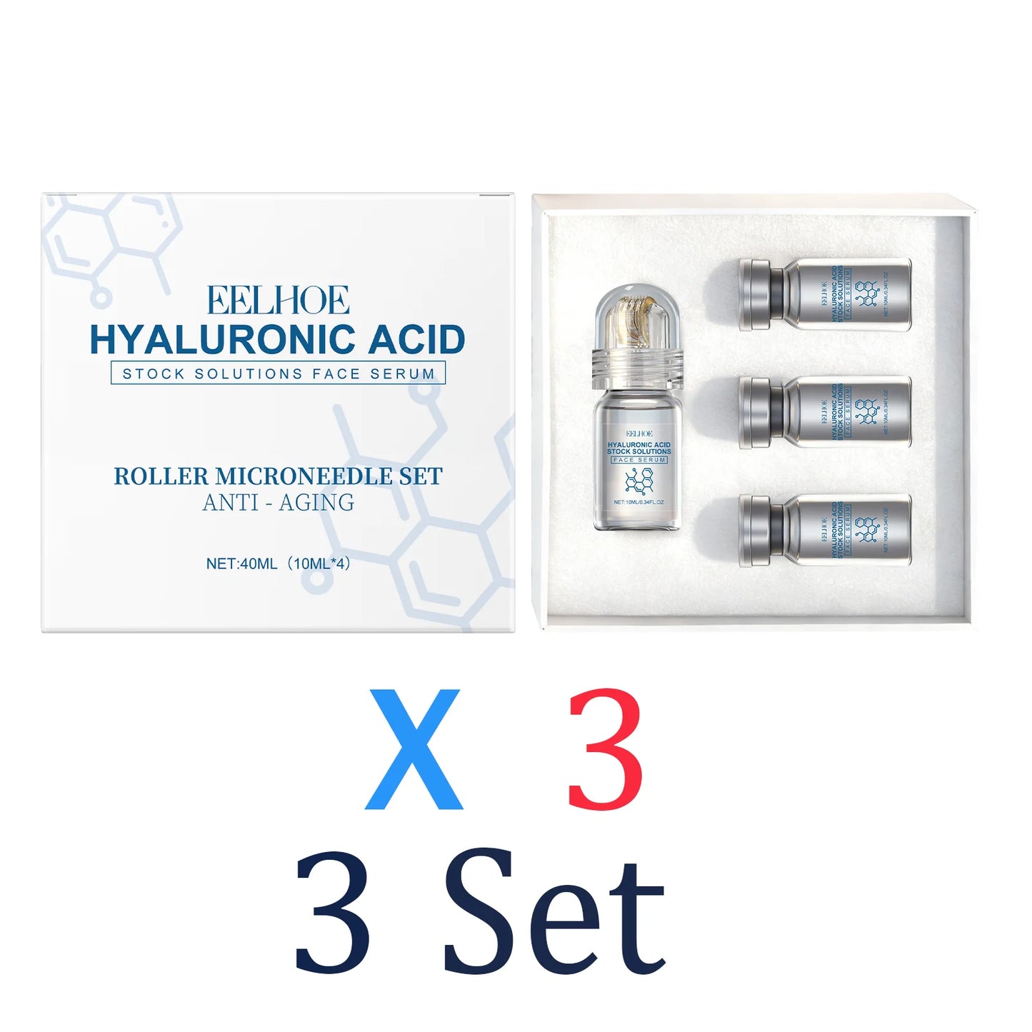 Niacinamide Microneedle serum Facial serum Kit 0.25mm Moisturizing Skin nourishing Winter skincare Face Roller Day cream 30ml