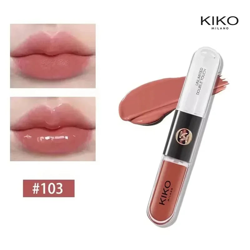 KIKO 3D Liquid Lip Glaze Transparent Lip Gloss Mirror Lipstick Nourishing Glossy Full Lips Not Fading Milk Tea Bean Paste Makeup