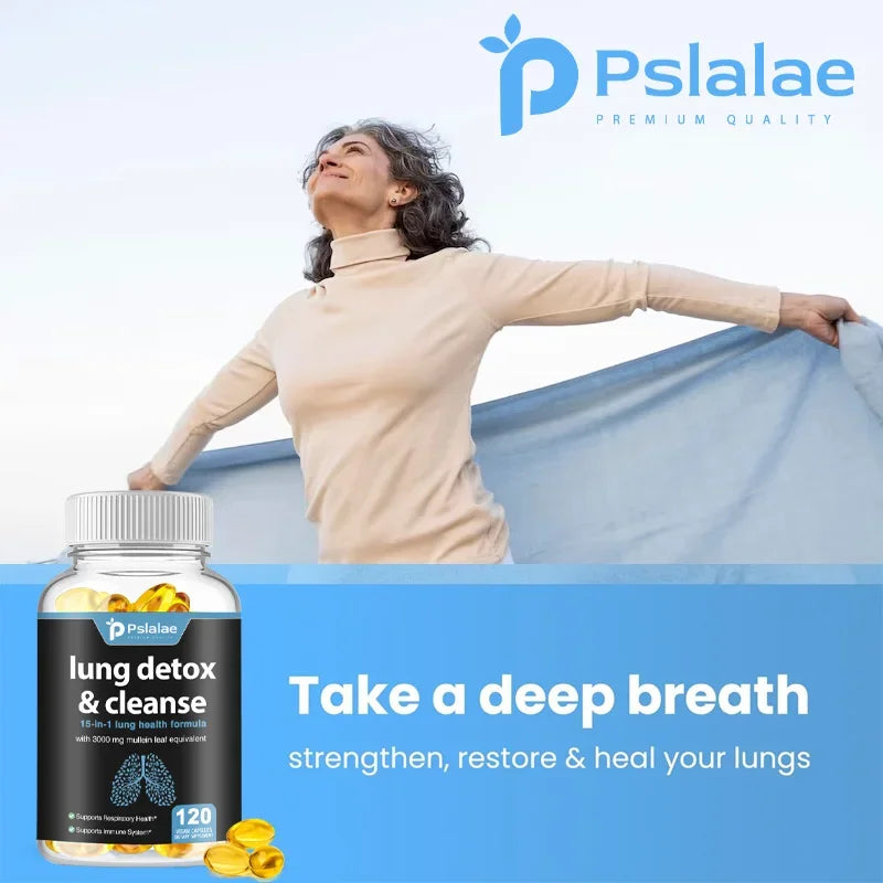 Lung  Detox & Cleanse Capsules - Supports Bronchial and Respiratory Health, Promoting Lung Cleansing and Detoxification