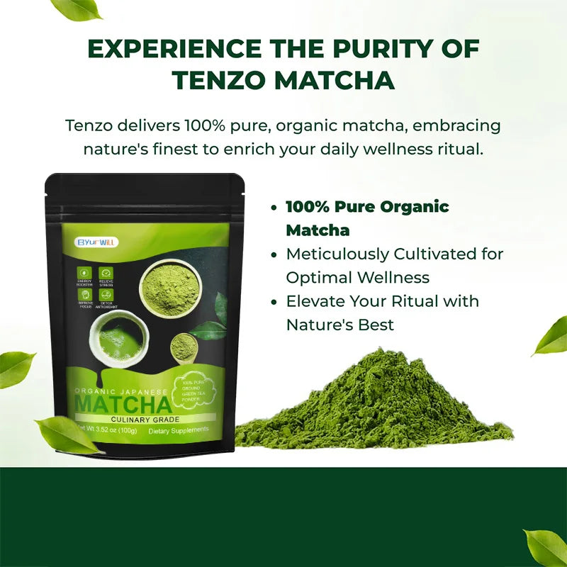 Organic Matcha Supplement - for All Day Energy, Mental Clarity & Immunity & Premium for Gut Health, Weight Loss & DIY