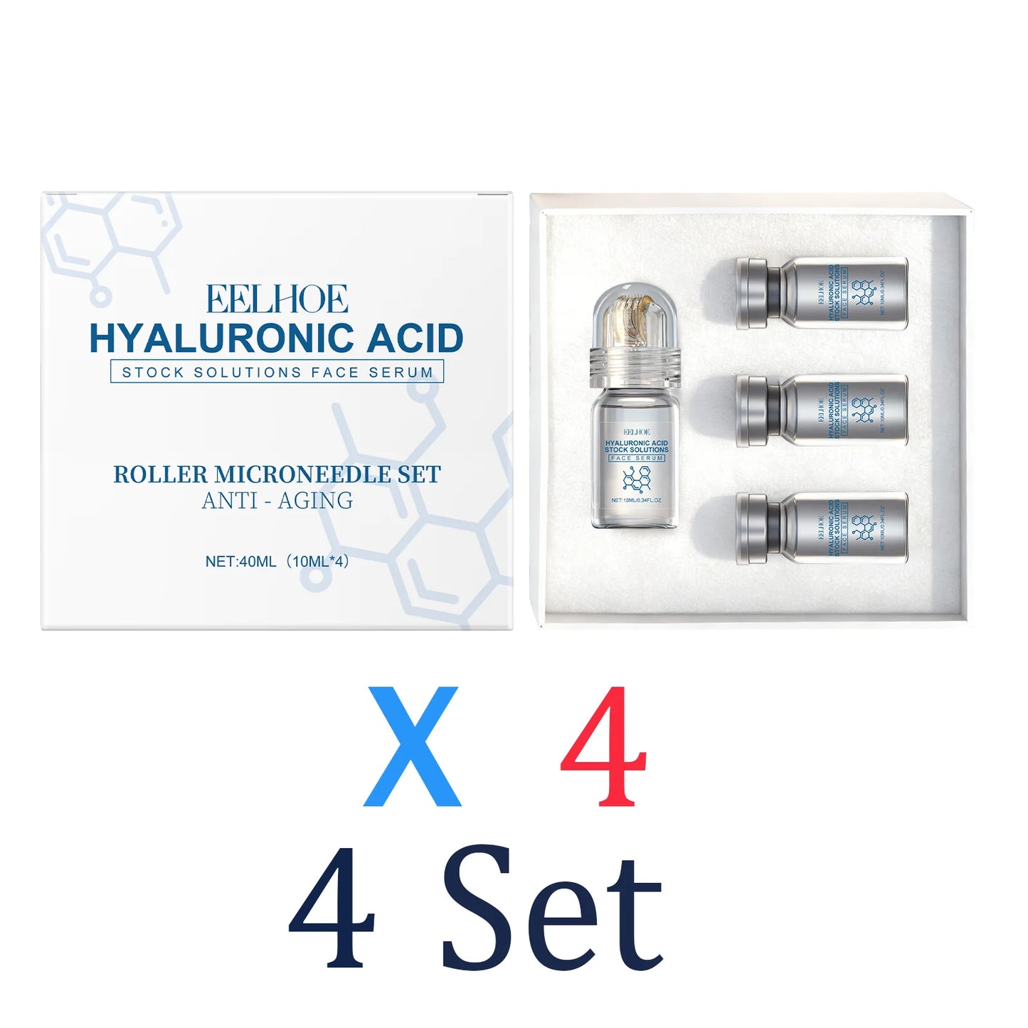 Niacinamide Microneedle serum Facial serum Kit 0.25mm Moisturizing Skin nourishing Winter skincare Face Roller Day cream 30ml