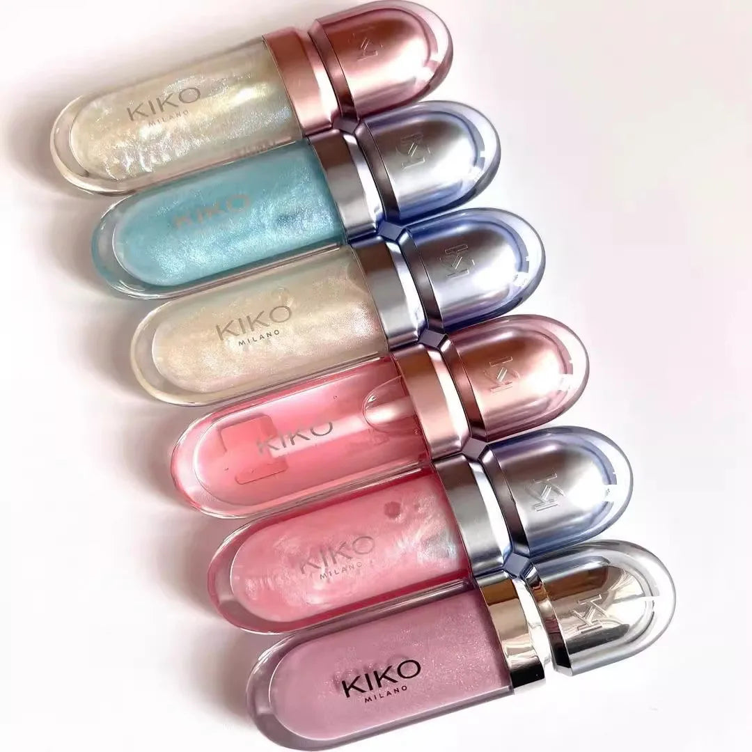KIKO 3D Liquid Lip Glaze Transparent Lip Gloss Mirror Lipstick Nourishing Glossy Full Lips Not Fading Milk Tea Bean Paste Makeup