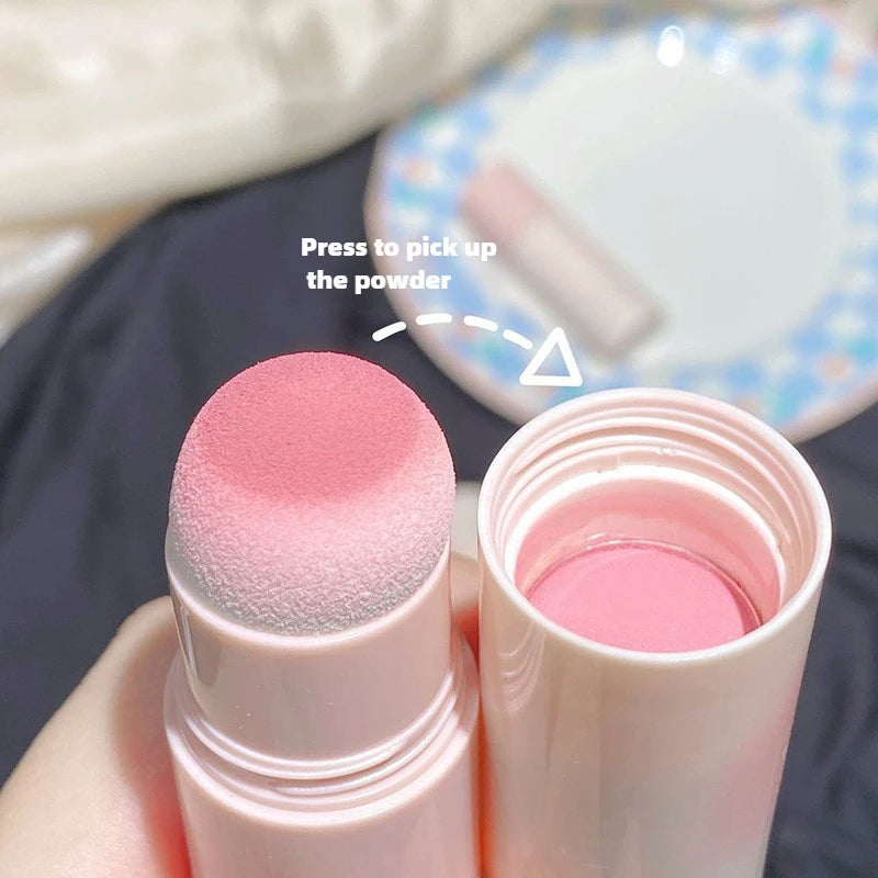Yunrou Soft Fog Blush Stick - Energetic and Bouncy, Korean Style, Brightening, Dual-Use for Lips and Cheeks