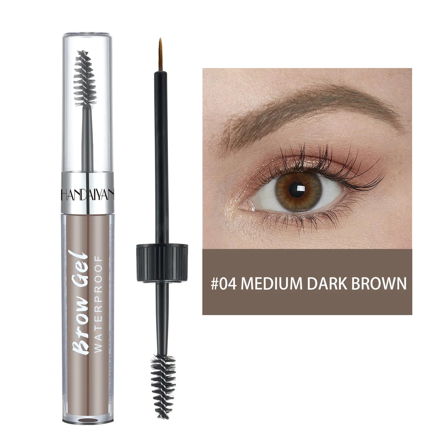 8 Color Liquid Eyebrow Cream Gel Waterproof Not easy to smudge Dyeing Eyebrow Tattoo Tint Double Head With Eyebrow Mascara Brush