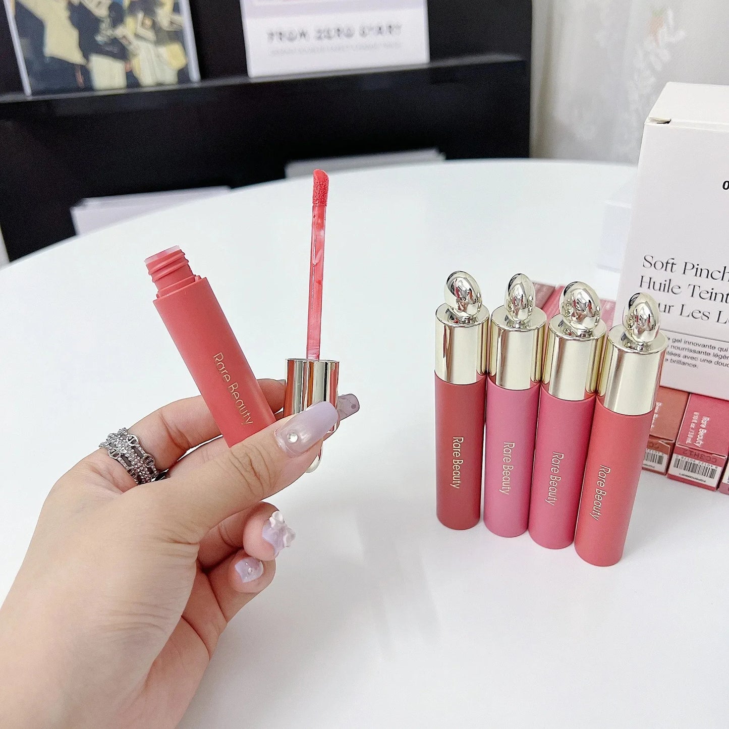 Rare Beauty Lip Gloss Moisturizing and Long-Lasting Lipstick Happy Honesty Hope Serenity Wonder Makeup Lip Gloss With Box