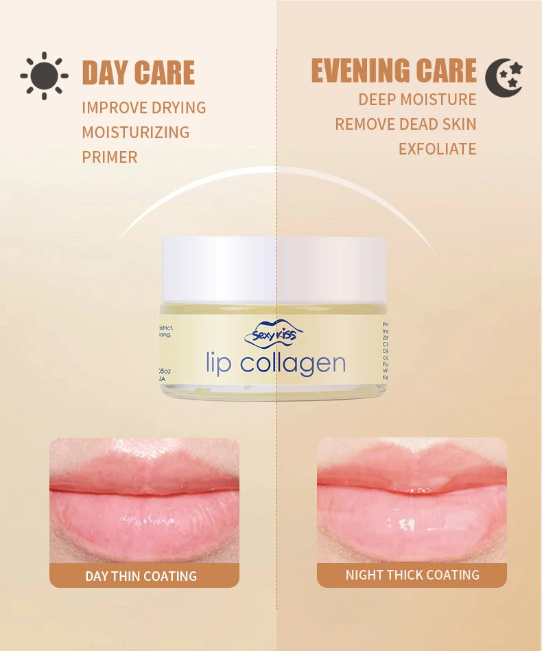 Hyaluronic acid collagen Sleep lip mask 20g deep hydration lasting moisturizing exfoliation day and night can be given as a gift