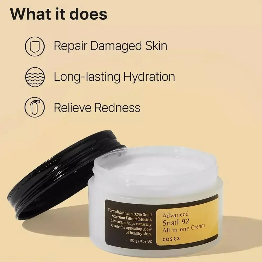 Cosrx Advanced Snail 96 Mucin Power Repair Essence Toner Cream Hyaluronic Acid Moisturizing Nourishing Brightening Skin Care