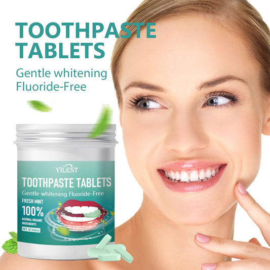 60/30 Tablets Mint Flavors Toothpaste Tablets Improve Bad Breath Remove Smoke Stains Fresh Oral Hygiene Solid Toothpaste Tablet