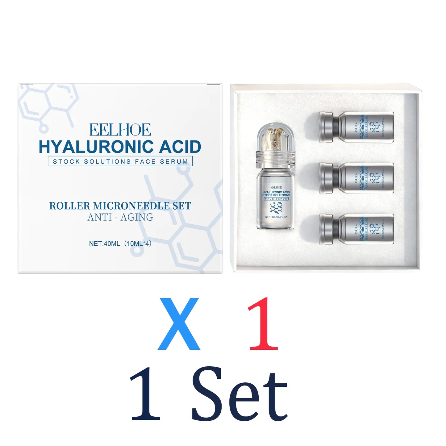 Niacinamide Microneedle serum Facial serum Kit 0.25mm Moisturizing Skin nourishing Winter skincare Face Roller Day cream 30ml