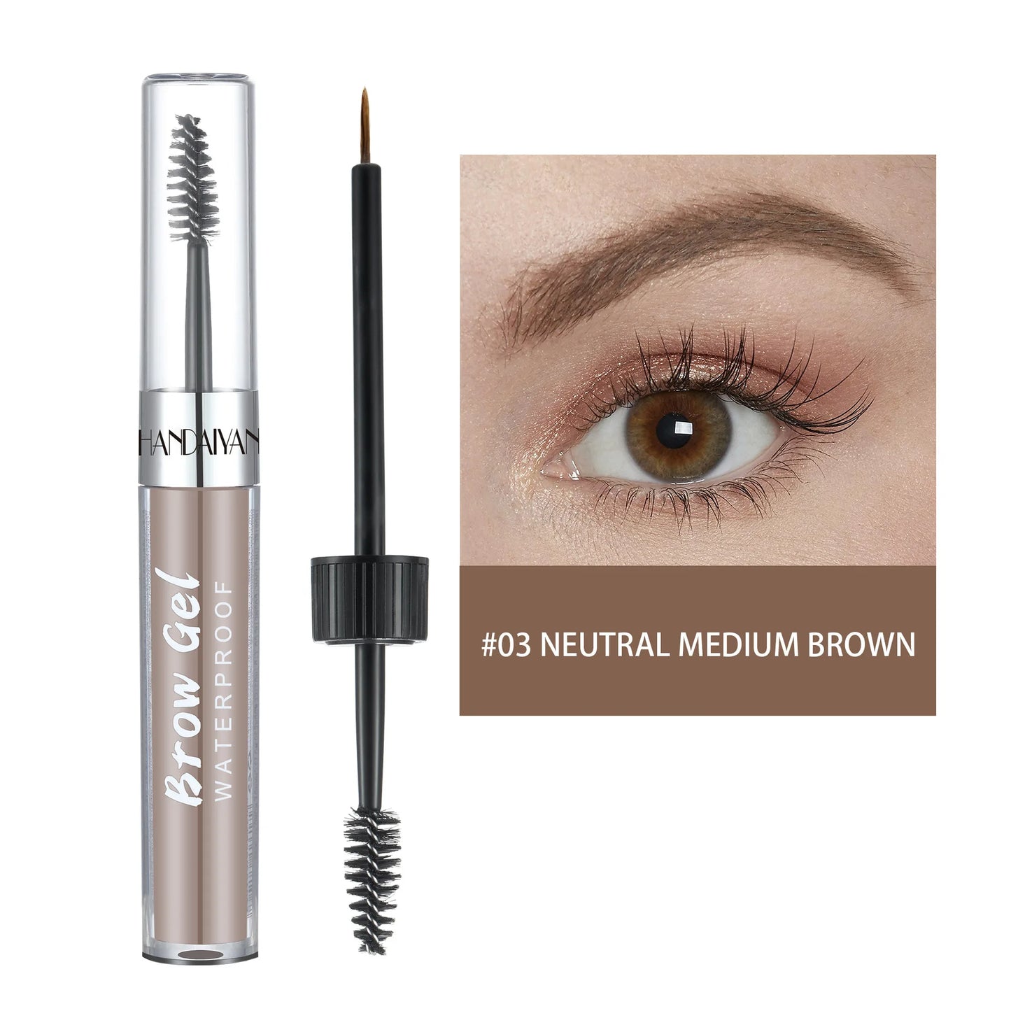 8 Color Liquid Eyebrow Cream Gel Waterproof Not easy to smudge Dyeing Eyebrow Tattoo Tint Double Head With Eyebrow Mascara Brush