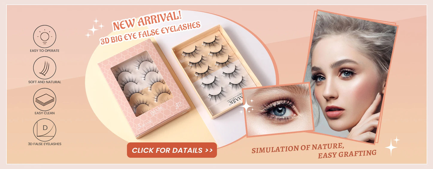 IMAGIC 5ml False Eyelash Extension Glue Waterproof Fast Dry Long Lasting Strong No Irritation Transparent Eyelash Primer Tools