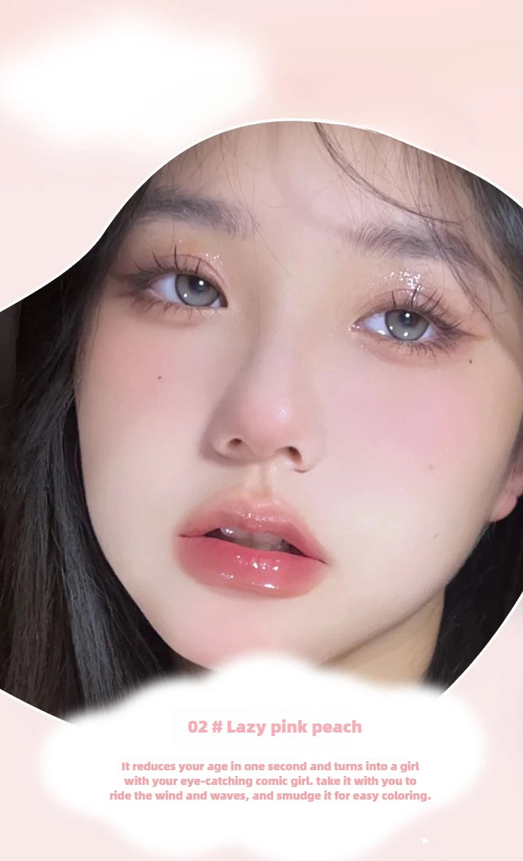 Yunrou Soft Fog Blush Stick - Energetic and Bouncy, Korean Style, Brightening, Dual-Use for Lips and Cheeks