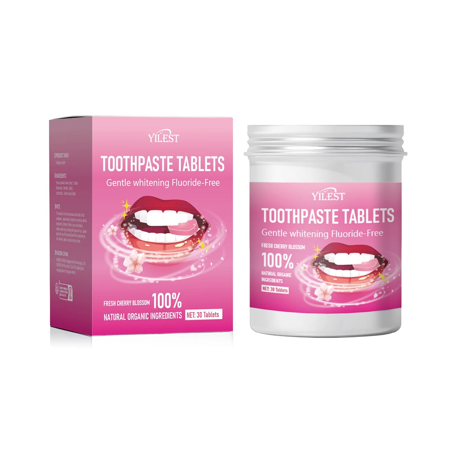 60/30 Tablets Mint Flavors Toothpaste Tablets Improve Bad Breath Remove Smoke Stains Fresh Oral Hygiene Solid Toothpaste Tablet
