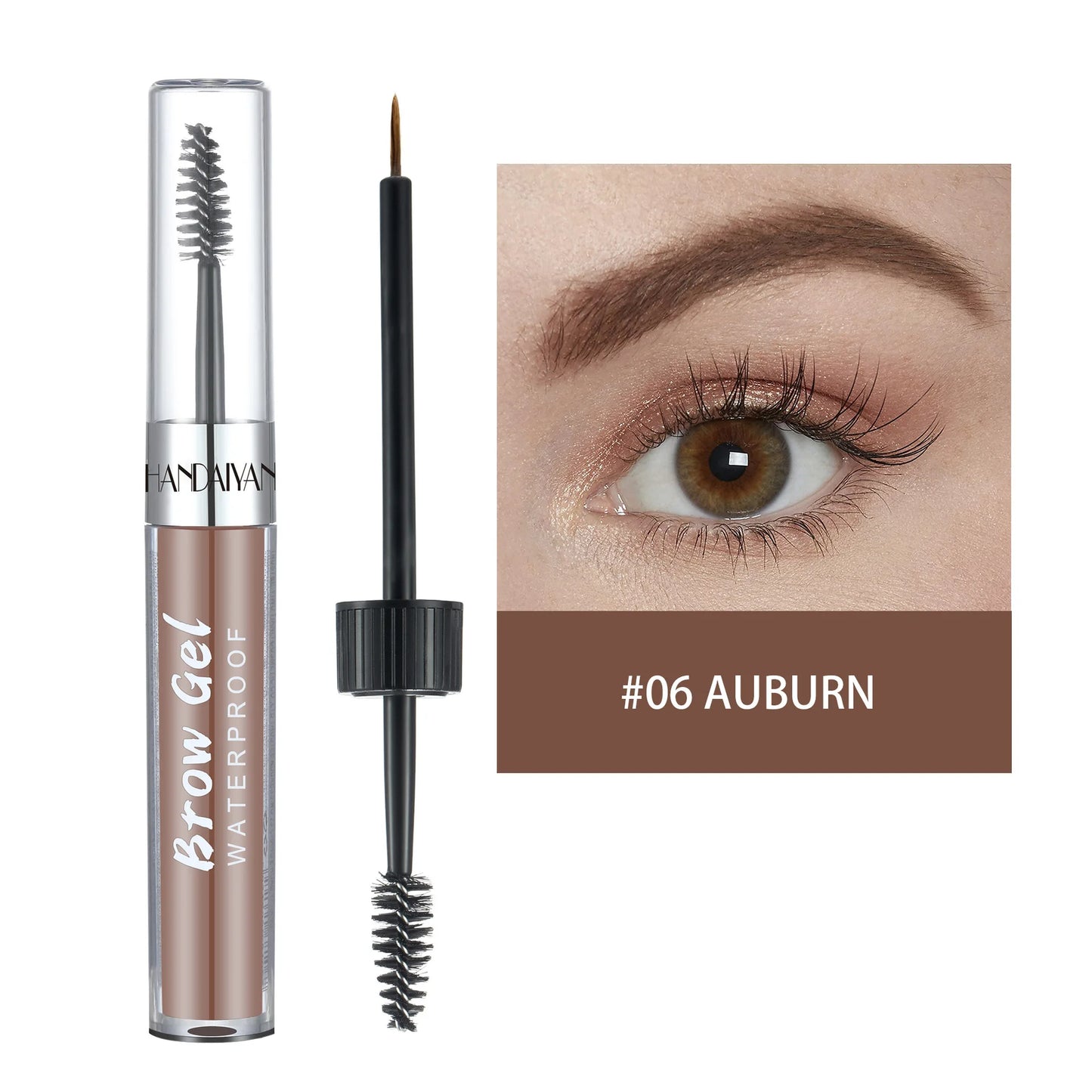 8 Color Liquid Eyebrow Cream Gel Waterproof Not easy to smudge Dyeing Eyebrow Tattoo Tint Double Head With Eyebrow Mascara Brush