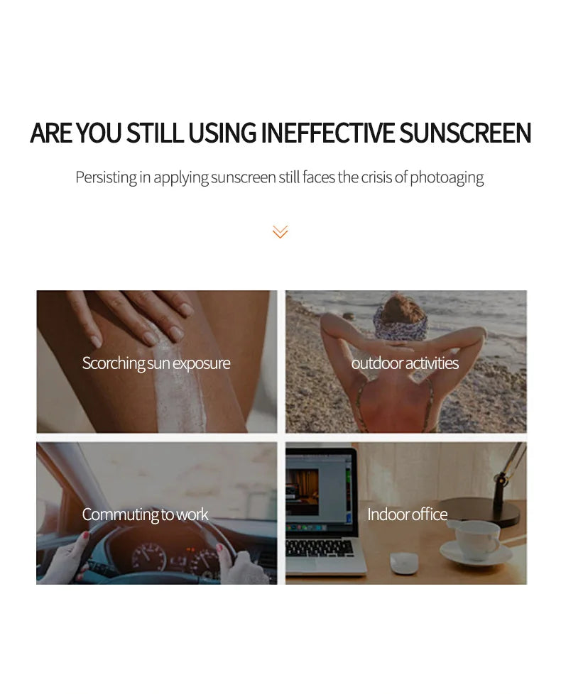 SPF 50+ Sunscreen Lotion Cream Long-Lasting Sun Protection Lightweight Non-Greasy Sun Block Prevent Sunburn Face Body Skin Care