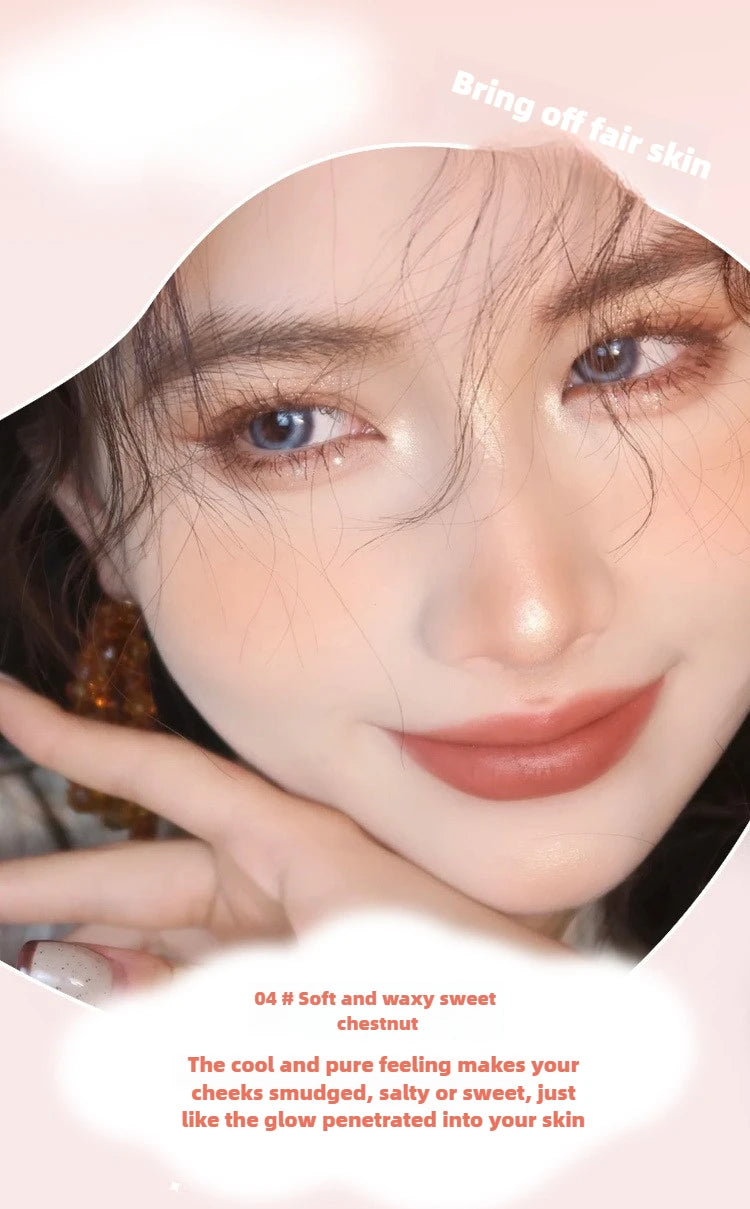 Yunrou Soft Fog Blush Stick - Energetic and Bouncy, Korean Style, Brightening, Dual-Use for Lips and Cheeks