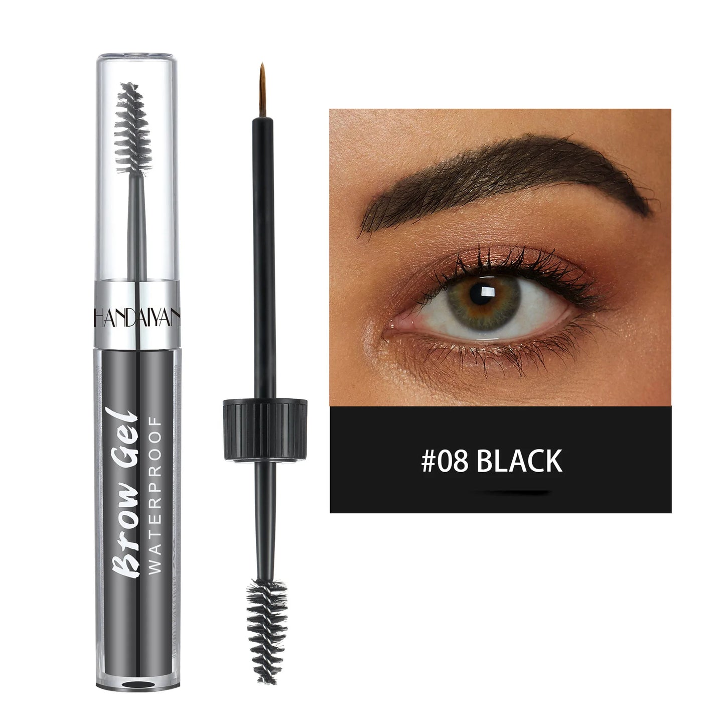 8 Color Liquid Eyebrow Cream Gel Waterproof Not easy to smudge Dyeing Eyebrow Tattoo Tint Double Head With Eyebrow Mascara Brush
